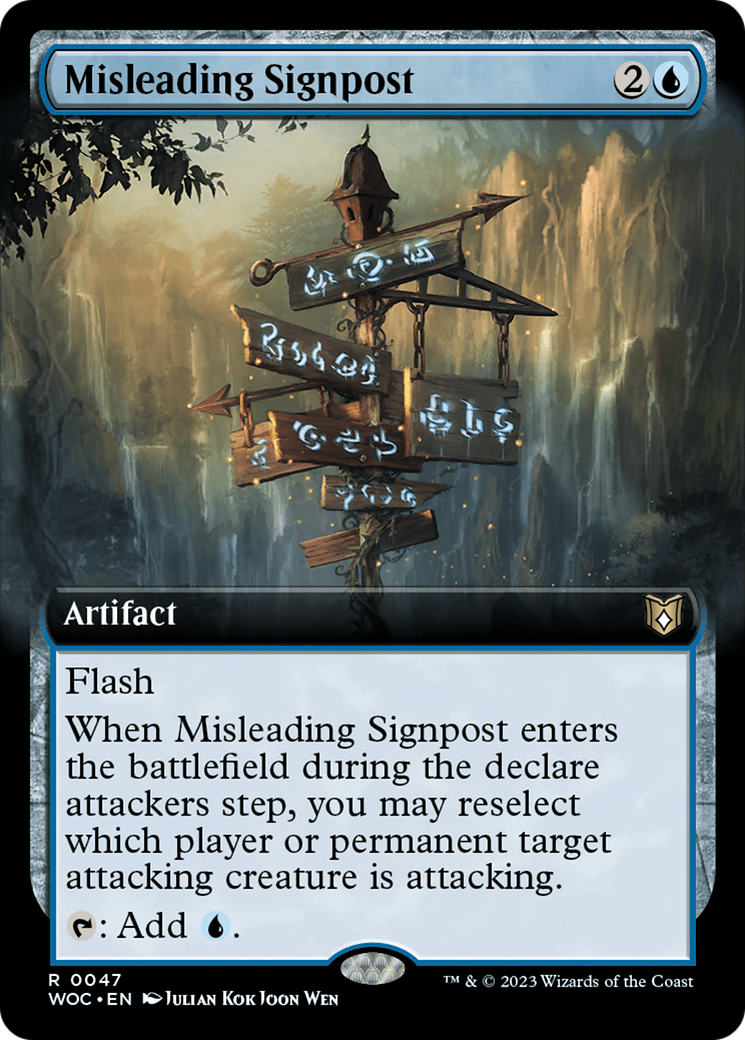 Misleading Signpost (Extended Art) [Wilds of Eldraine Commander] | L.A. Mood Comics and Games