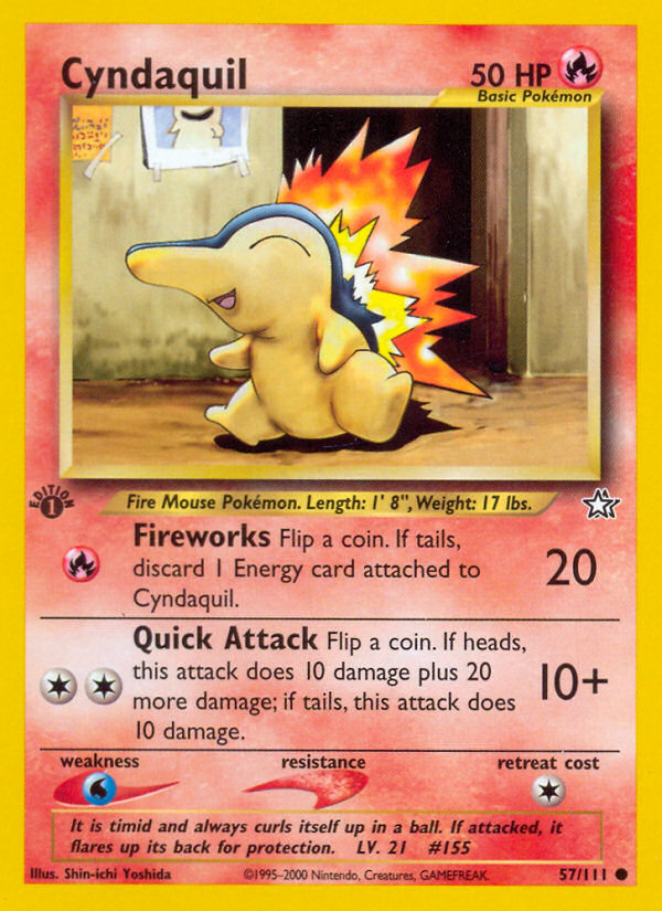 Cyndaquil (57/111) [Neo Genesis 1st Edition] | L.A. Mood Comics and Games