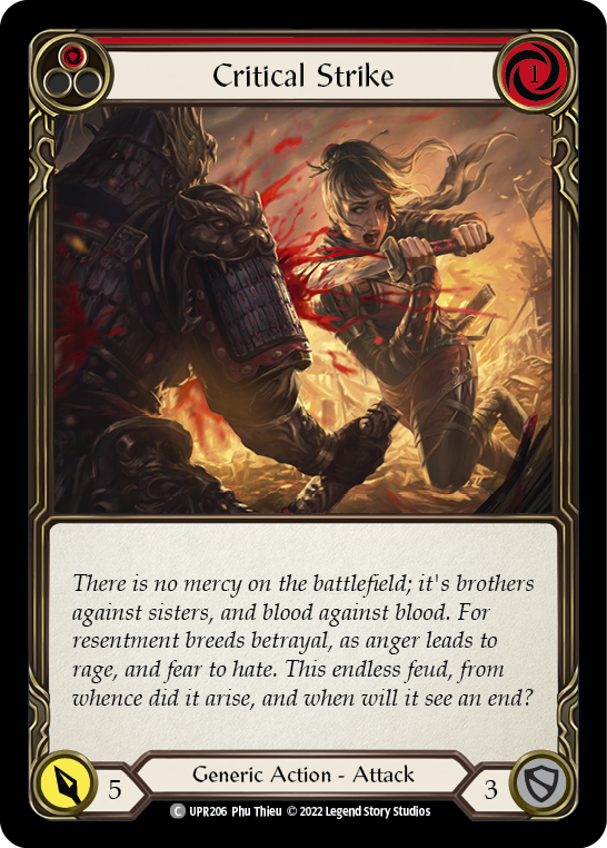 Critical Strike (Red) [UPR206] (Uprising)  Rainbow Foil | L.A. Mood Comics and Games