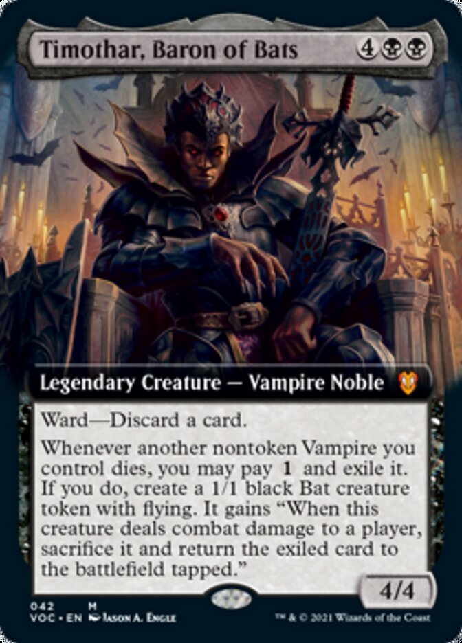 Timothar, Baron of Bats (Extended Art) [Innistrad: Crimson Vow Commander] | L.A. Mood Comics and Games