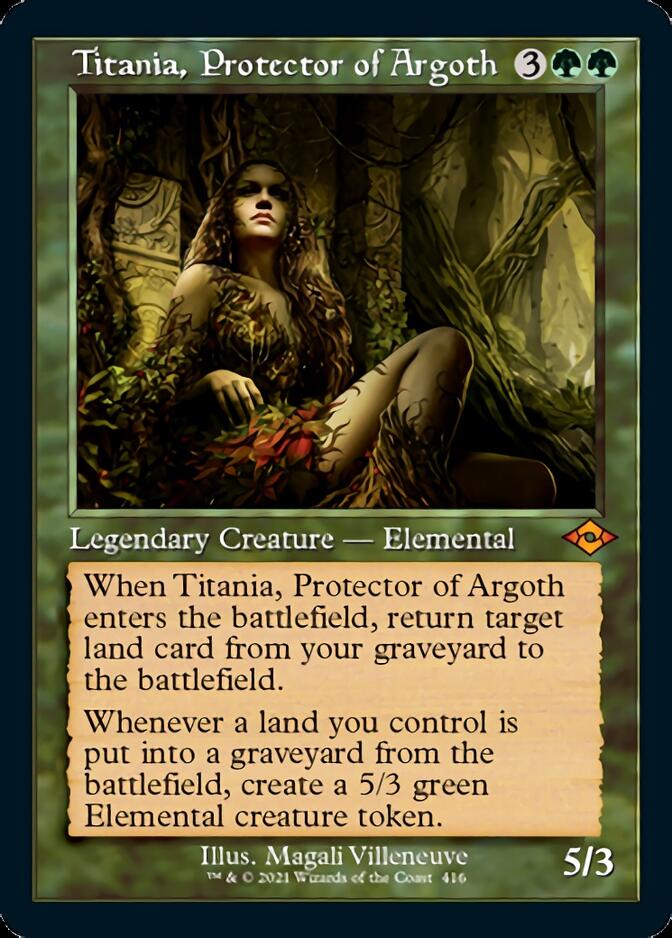 Titania, Protector of Argoth (Retro Foil Etched) [Modern Horizons 2] | L.A. Mood Comics and Games