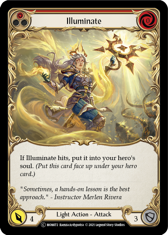 Illuminate (Red) [U-MON072-RF] (Monarch Unlimited)  Unlimited Rainbow Foil | L.A. Mood Comics and Games