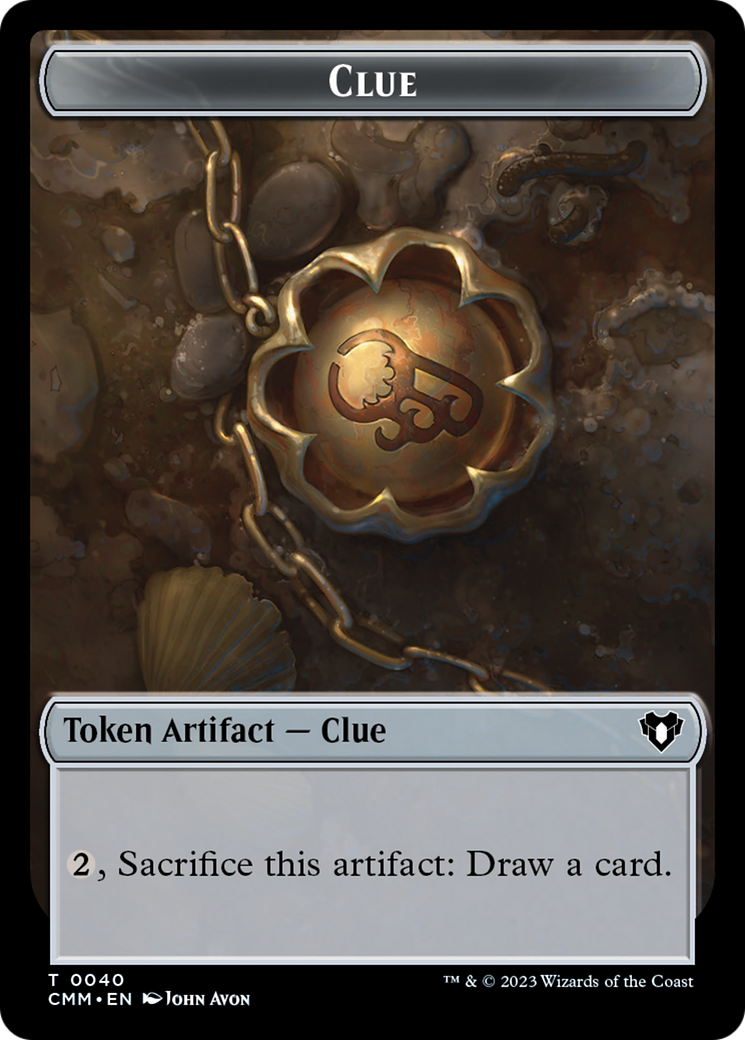 Clue // Construct (0041) Double-Sided Token [Commander Masters Tokens] | L.A. Mood Comics and Games