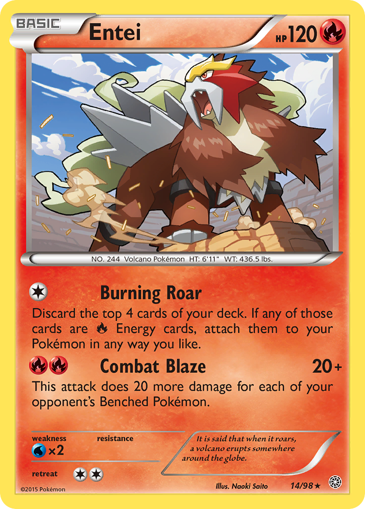 Entei (14/98) [XY: Ancient Origins] | L.A. Mood Comics and Games