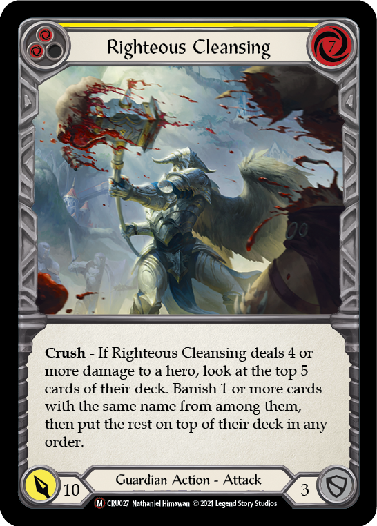 Righteous Cleansing [U-CRU027] (Crucible of War Unlimited)  Unlimited Rainbow Foil | L.A. Mood Comics and Games