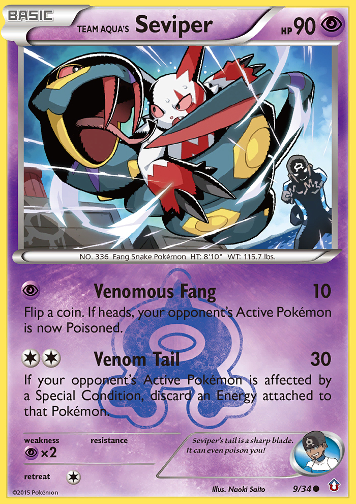 Team Aqua's Seviper (9/34) [XY: Double Crisis] | L.A. Mood Comics and Games