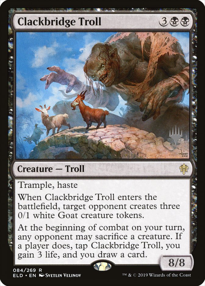 Clackbridge Troll (Promo Pack) [Throne of Eldraine Promos] | L.A. Mood Comics and Games