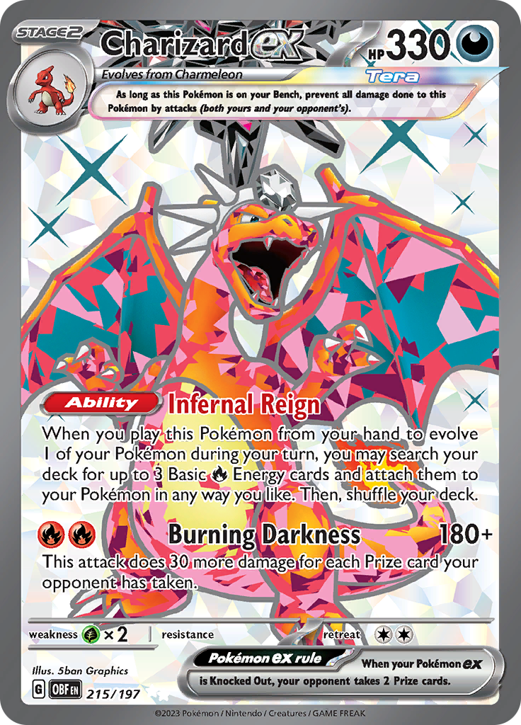 Charizard ex (215/197) [Scarlet & Violet: Obsidian Flames] | L.A. Mood Comics and Games