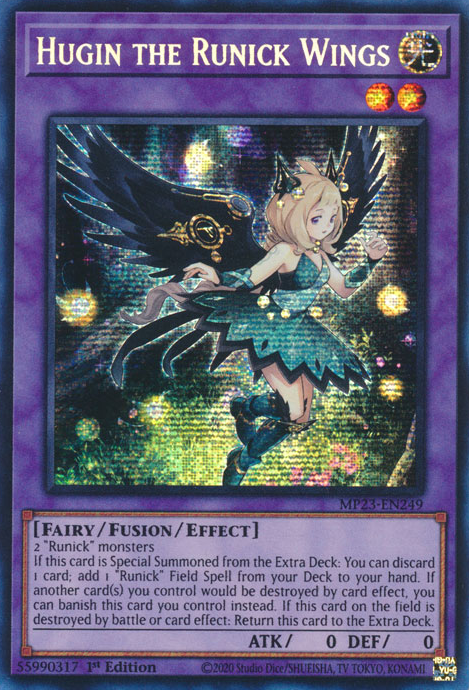 Hugin the Runick Wings [MP23-EN249] Prismatic Secret Rare | L.A. Mood Comics and Games