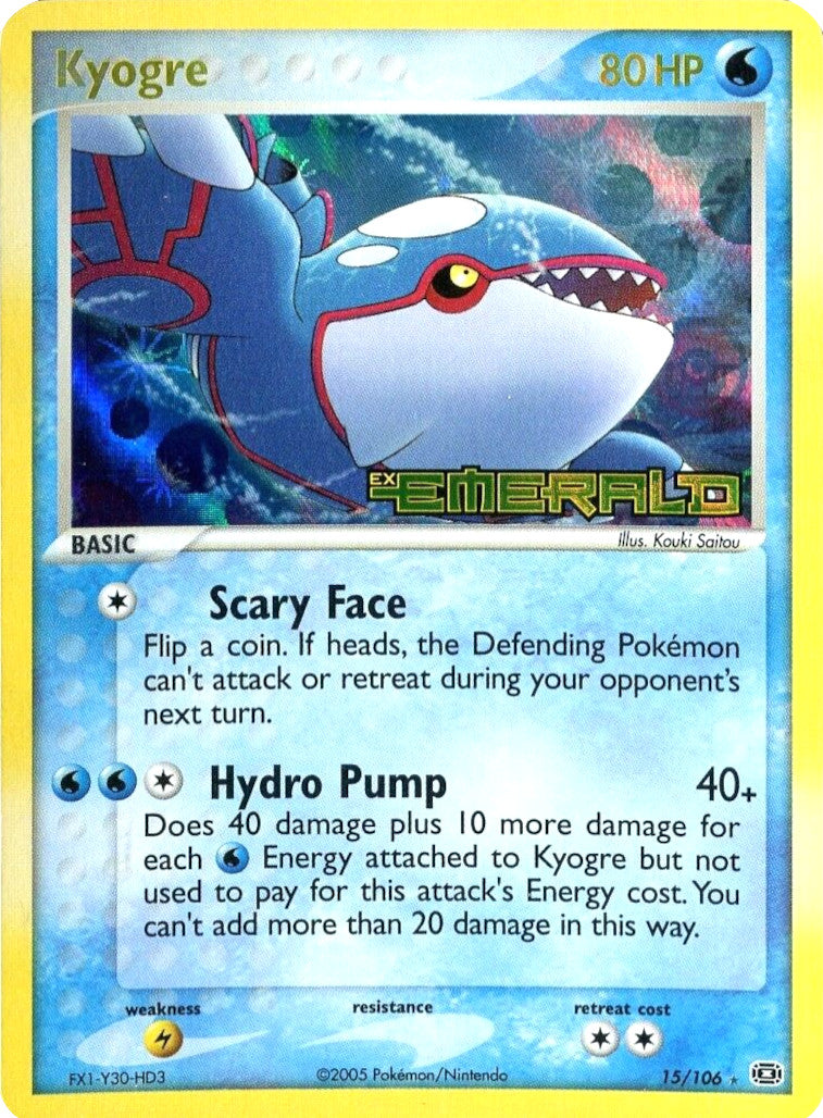 Kyogre (15/106) (Stamped) [EX: Emerald] | L.A. Mood Comics and Games