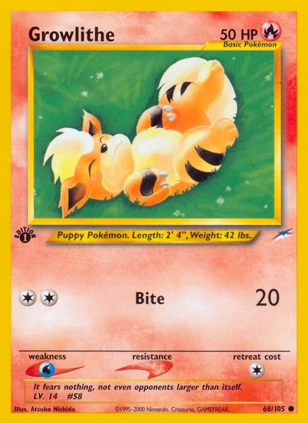 Growlithe (68/105) [Neo Destiny 1st Edition] | L.A. Mood Comics and Games