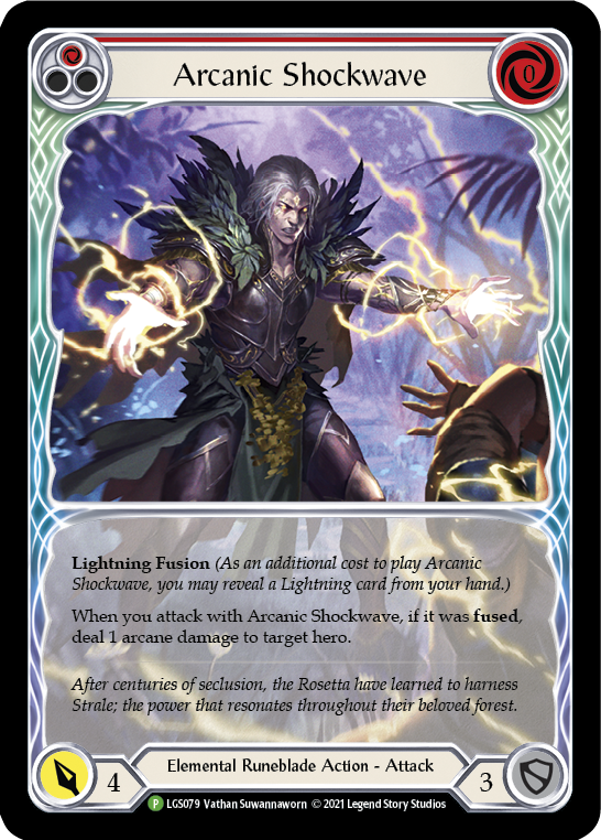 Arcanic Shockwave (Red Extended Art) [LGS079] (Promo)  Rainbow Foil | L.A. Mood Comics and Games