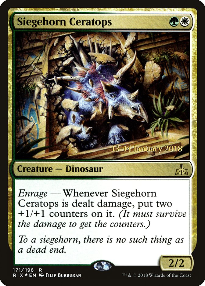 Siegehorn Ceratops [Rivals of Ixalan Prerelease Promos] | L.A. Mood Comics and Games