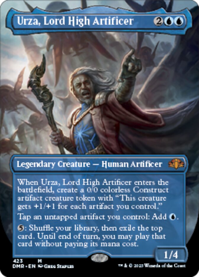 Urza, Lord High Artificer (Borderless Alternate Art) [Dominaria Remastered] | L.A. Mood Comics and Games