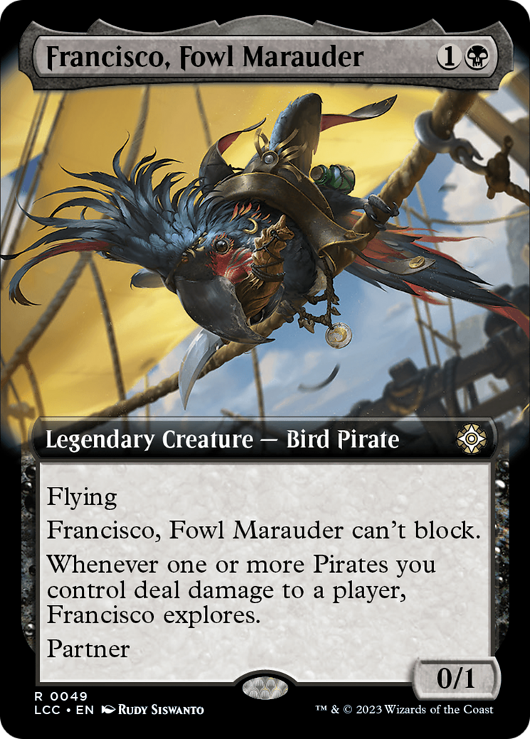 Francisco, Fowl Marauder (Extended Art) [The Lost Caverns of Ixalan Commander] | L.A. Mood Comics and Games