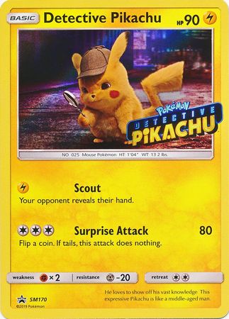 Detective Pikachu (SM170) (Detective Pikachu Stamped) [Sun & Moon: Black Star Promos] | L.A. Mood Comics and Games