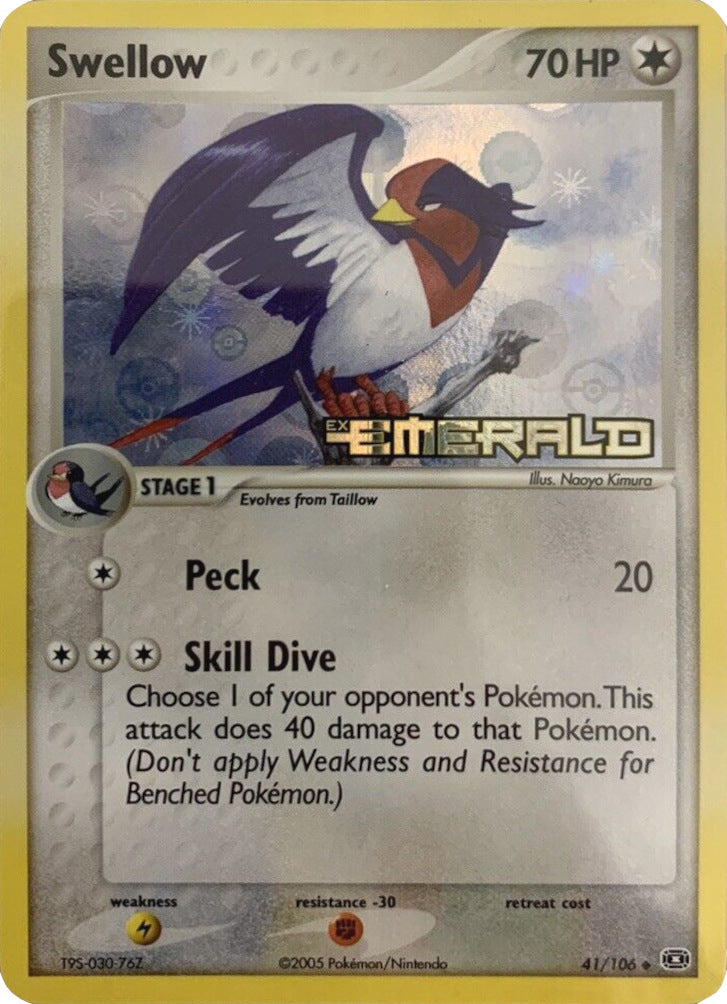 Swellow (41/106) (Stamped) [EX: Emerald] | L.A. Mood Comics and Games