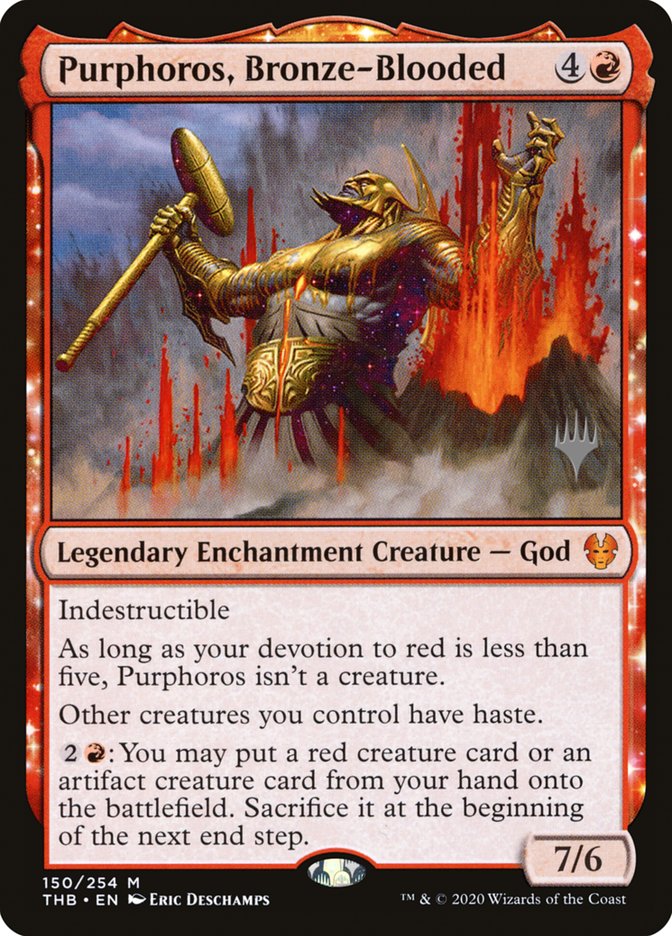 Purphoros, Bronze-Blooded (Promo Pack) [Theros Beyond Death Promos] | L.A. Mood Comics and Games