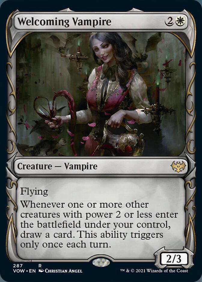 Welcoming Vampire (Showcase Fang Frame) [Innistrad: Crimson Vow] | L.A. Mood Comics and Games