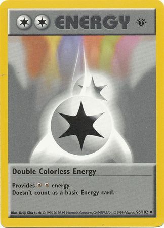 Double Colorless Energy (96/102) (Shadowless) [Base Set 1st Edition] | L.A. Mood Comics and Games