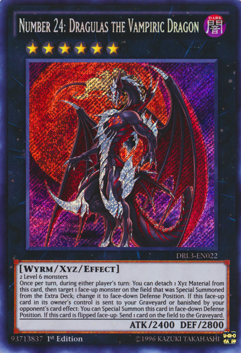 Number 24: Dragulas the Vampiric Dragon [DRL3-EN022] Secret Rare | L.A. Mood Comics and Games