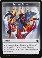 First Mate Ragavan // Teferi's Talent Emblem Double-Sided Token [March of the Machine Commander Tokens] | L.A. Mood Comics and Games