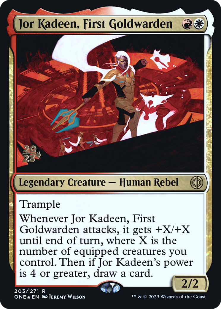 Jor Kadeen, First Goldwarden [Phyrexia: All Will Be One Prerelease Promos] | L.A. Mood Comics and Games