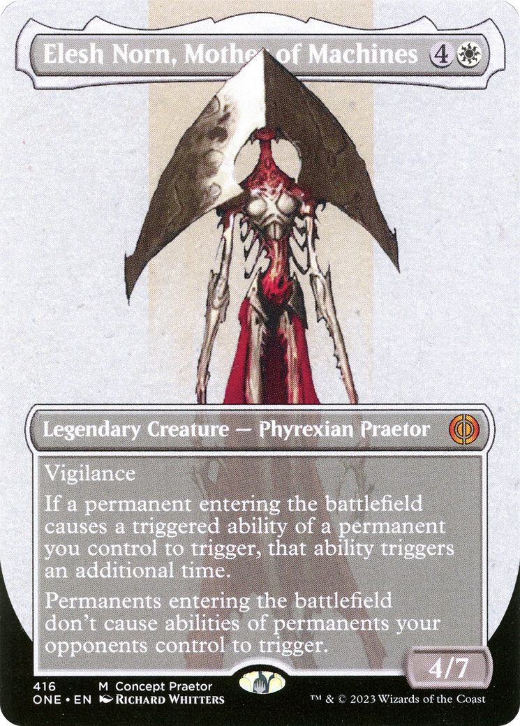 Elesh Norn, Mother of Machines (Borderless Concept Praetors) [Phyrexia: All Will Be One] | L.A. Mood Comics and Games