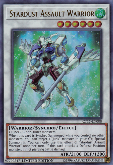 Stardust Assault Warrior [CT15-EN008] Ultra Rare | L.A. Mood Comics and Games