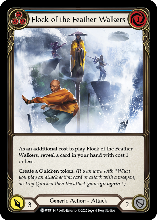 Flock of the Feather Walkers (Blue) [U-WTR184] (Welcome to Rathe Unlimited)  Unlimited Rainbow Foil | L.A. Mood Comics and Games
