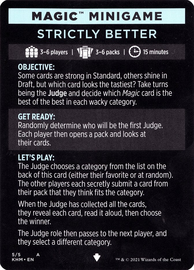 Strictly Better (Magic Minigame) [Kaldheim Minigame] | L.A. Mood Comics and Games