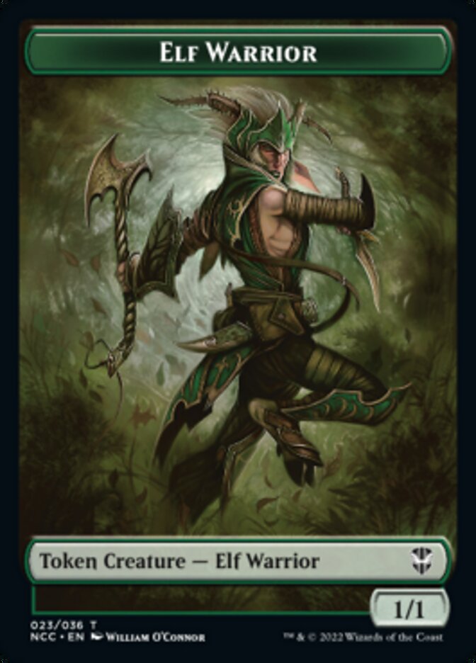 Elf Warrior // Wurm Double-Sided Token [Streets of New Capenna Commander Tokens] | L.A. Mood Comics and Games