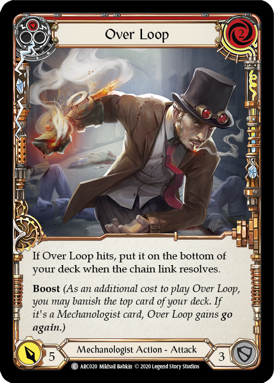 Over Loop (Red) [U-ARC020] (Arcane Rising Unlimited)  Unlimited Rainbow Foil | L.A. Mood Comics and Games