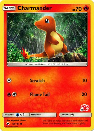 Charmander (18/147) (Charizard Stamp #42) [Battle Academy 2020] | L.A. Mood Comics and Games