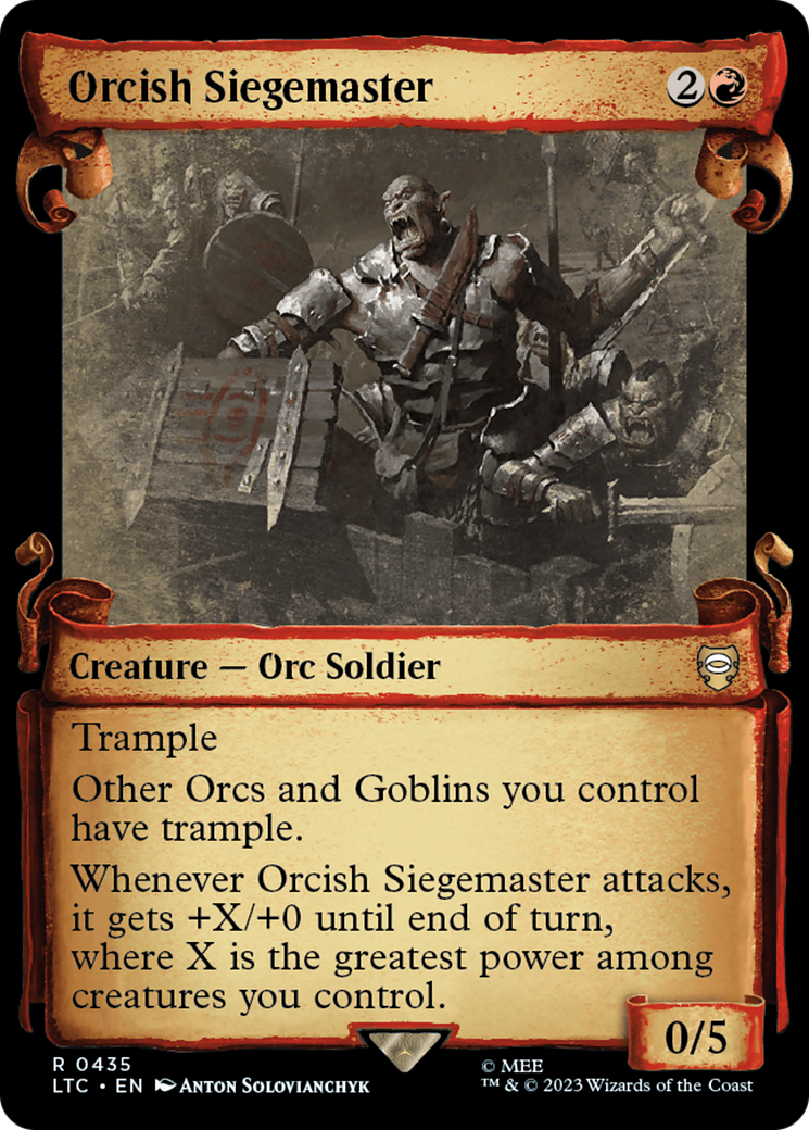 Orcish Siegemaster [The Lord of the Rings: Tales of Middle-Earth Commander Showcase Scrolls] | L.A. Mood Comics and Games