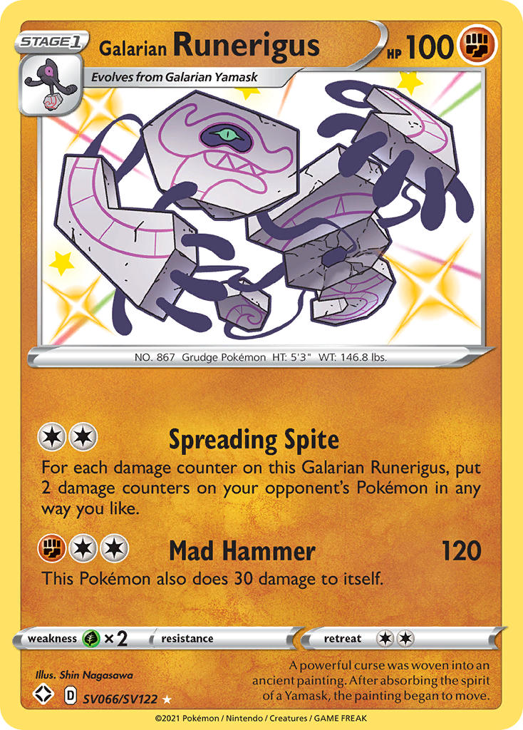 Galarian Runerigus (SV066/SV122) [Sword & Shield: Shining Fates] | L.A. Mood Comics and Games