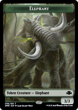 Elephant // Sheep Double-Sided Token [Dominaria Remastered Tokens] | L.A. Mood Comics and Games