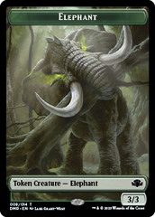 Elephant // Saproling Double-Sided Token [Dominaria Remastered Tokens] | L.A. Mood Comics and Games