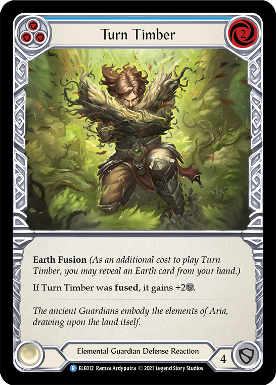 Turn Timber (Blue) [ELE012] (Tales of Aria)  1st Edition Rainbow Foil | L.A. Mood Comics and Games