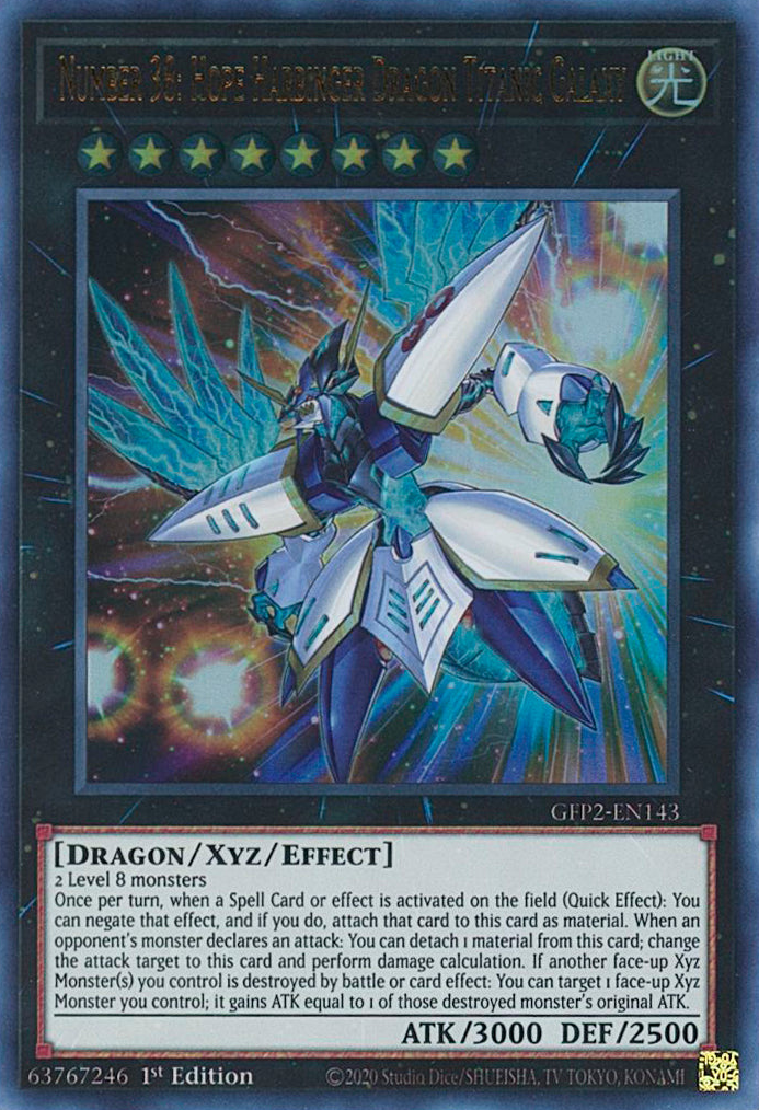 Number 38: Hope Harbinger Dragon Titanic Galaxy [GFP2-EN143] Ultra Rare | L.A. Mood Comics and Games