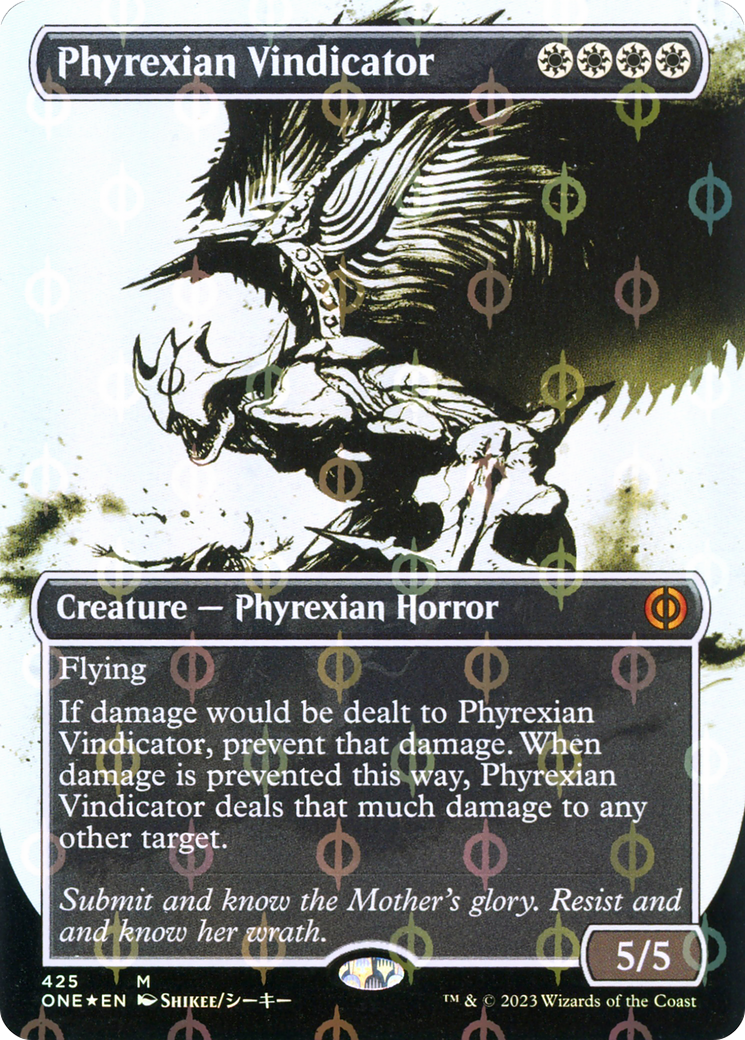 Phyrexian Vindicator (Borderless Ichor Step-and-Compleat Foil) [Phyrexia: All Will Be One] | L.A. Mood Comics and Games