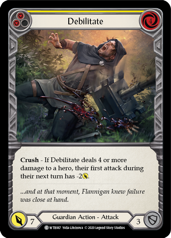 Debilitate (Yellow) [U-WTR067] (Welcome to Rathe Unlimited)  Unlimited Rainbow Foil | L.A. Mood Comics and Games