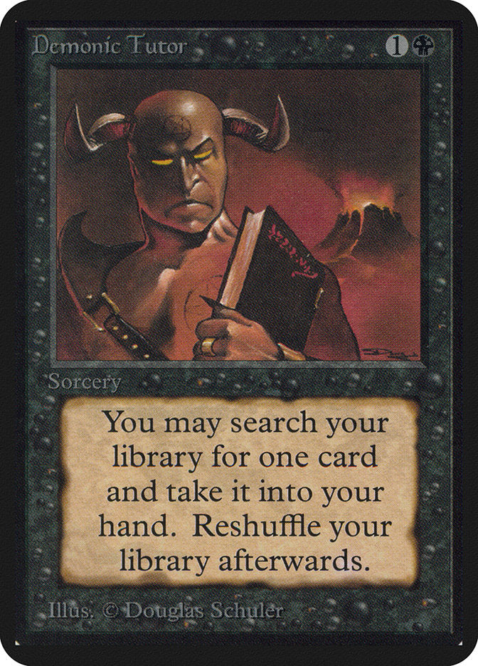 Demonic Tutor [Alpha Edition] | L.A. Mood Comics and Games