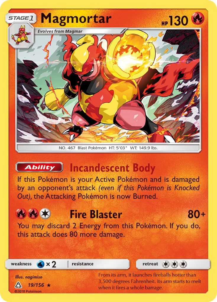 Magmortar (19/156) [Sun & Moon: Ultra Prism] | L.A. Mood Comics and Games