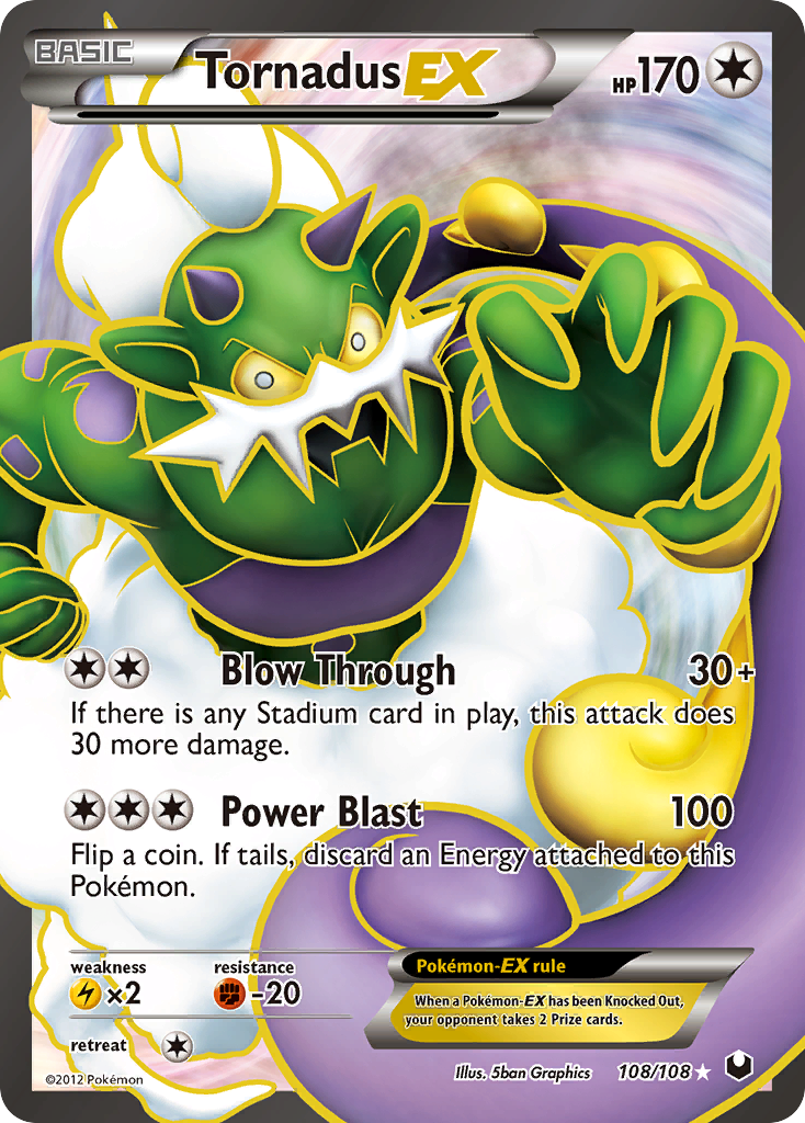 Tornadus EX (108/108) [Black & White: Dark Explorers] | L.A. Mood Comics and Games