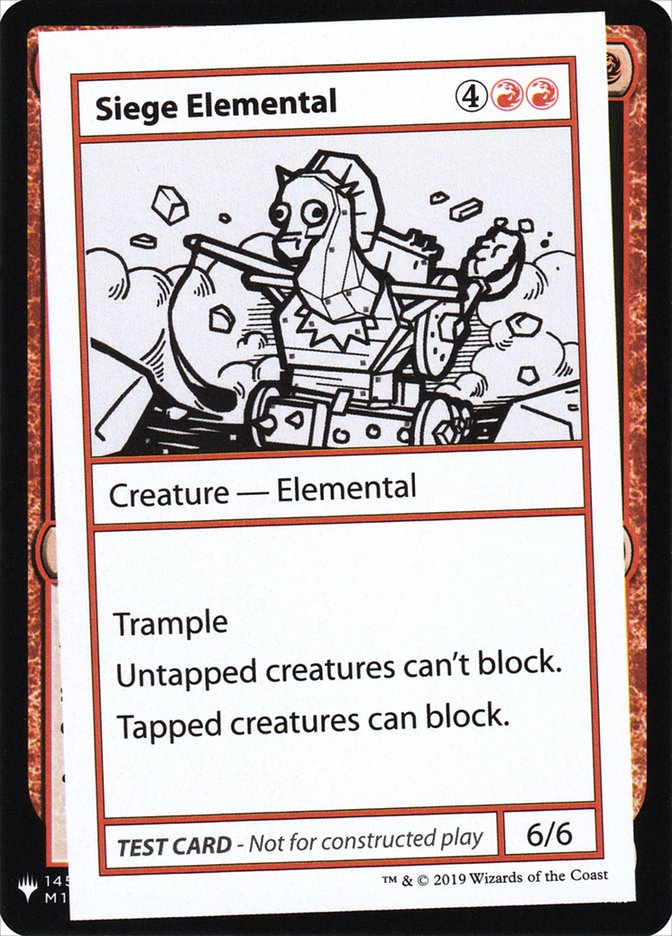 Siege Elemental [Mystery Booster Playtest Cards] | L.A. Mood Comics and Games