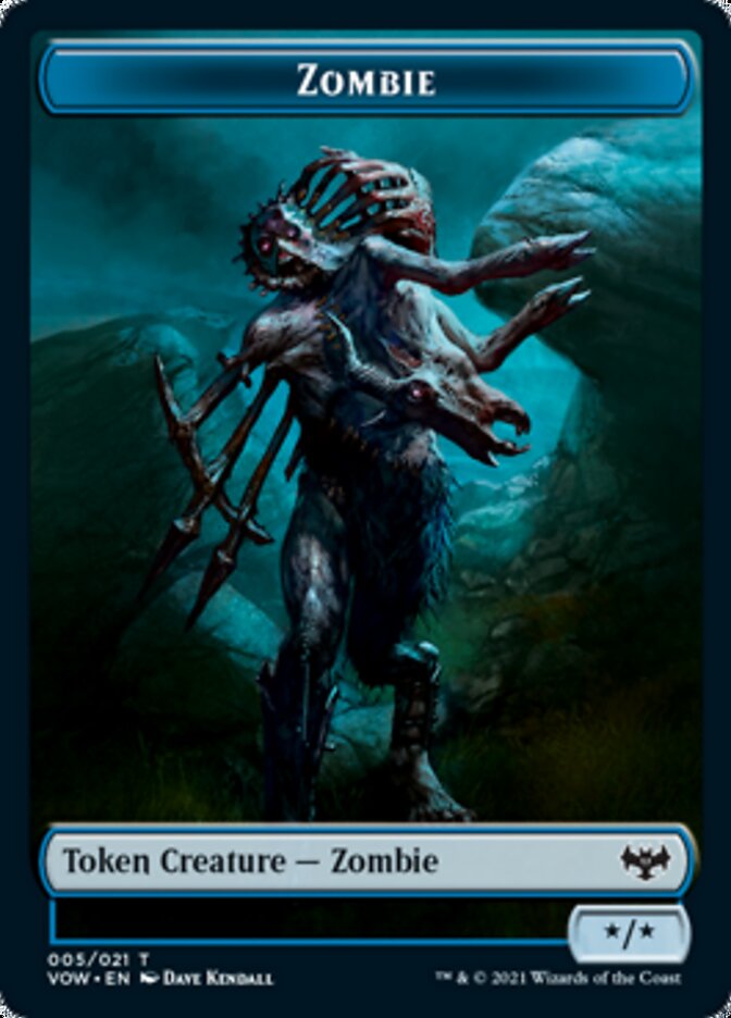 Human (001) // Zombie (005) Double-Sided Token [Innistrad: Crimson Vow Tokens] | L.A. Mood Comics and Games