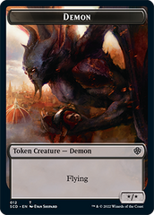 Demon // Demon Double-Sided Token [Starter Commander Decks] | L.A. Mood Comics and Games