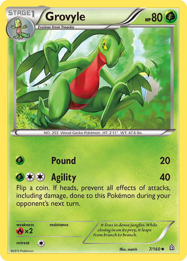 Grovyle (7/160) [XY: Primal Clash] | L.A. Mood Comics and Games