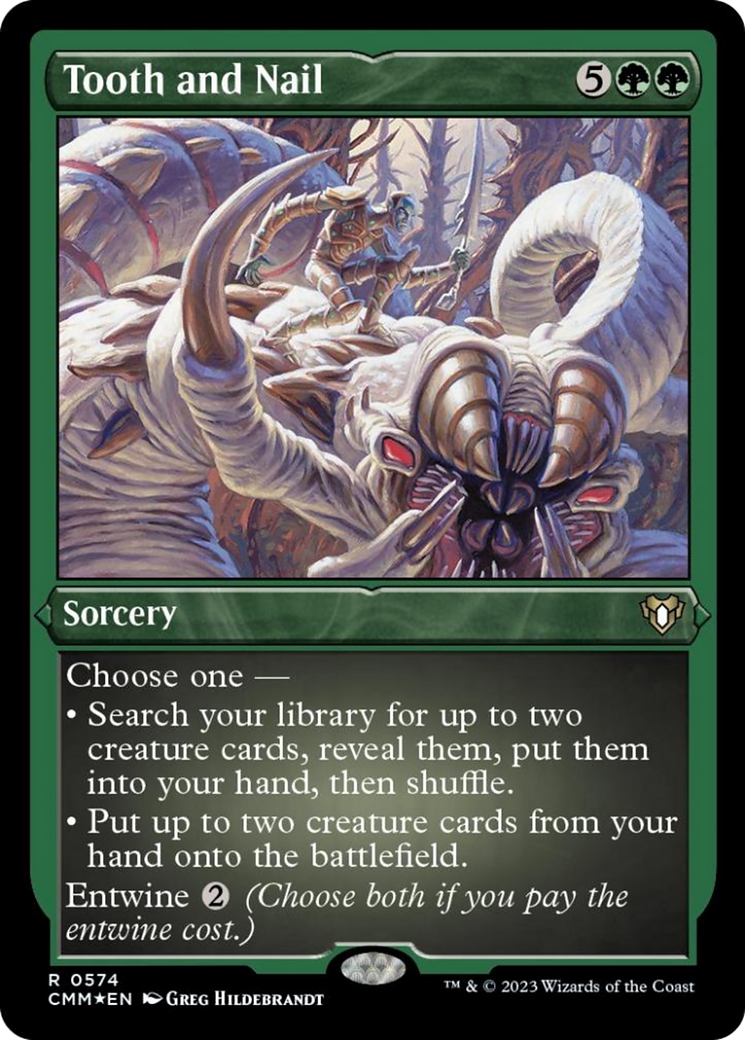 Tooth and Nail (Foil Etched) [Commander Masters] | L.A. Mood Comics and Games